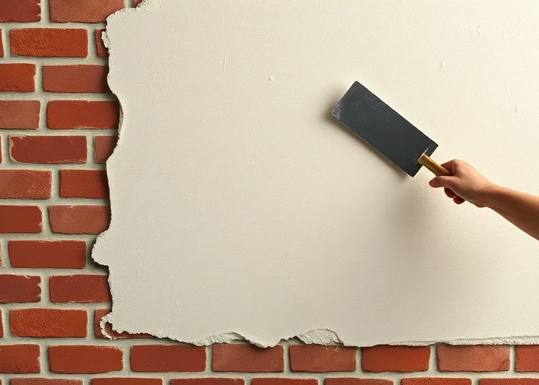 Application d'un enduit décoratif à la lisseuse sur un mur